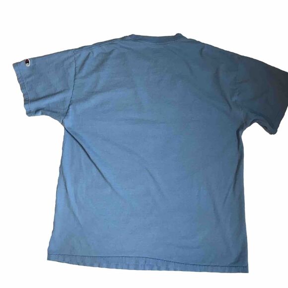 Champion Physical Ed Dept Standard Heavy Cotton Tee T Shirt Men Sz XL Blue Logo - Picture 5 of 13